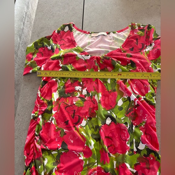 Nadia Toto Floral Red and Green Dress - Picture 10 of 10
